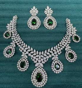 Bridal AD Stone <b>Jewellery</b> Multi Colour Premium Quality New Collection <b>Indian</b> <b>Jewellery</b> <b>Set</b> Anti Tarnish And Swat Proof Necklace - Product Image 4