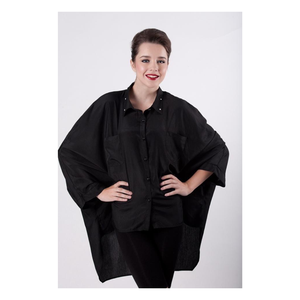 Women's Elegant Abaya Muslim Blouse Lady Short Sleeve <b>Dress</b> <b>Plus</b> <b>Size</b> High Cutting Machine Thailand Factory Plain Dyed Technics - Product Image 1