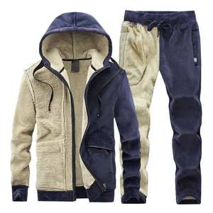 Vêtements de sport d'hiver, survêtement élégant pour homme, uni, écologique, léger, respirant, deux pièces, pour la salle de sport, le yoga, le jogging, la course à pied - Product Image 4