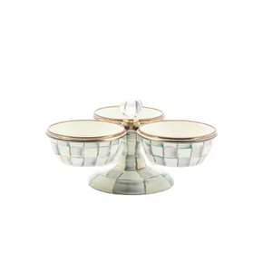 Bols de service de fruits en acier inoxydable de qualité supérieure Design de luxe contemporain Branche de feuille d'argent Oiseaux Bols en métal de vente chaude - Product Image 4