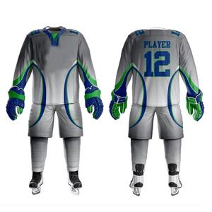 Conjuntos de uniformes de hockey sobre hielo de camuflaje personalizados, camisetas de equipo de poliéster sublimado para adultos, Impresión de nombre OEM, entrenamiento duradero de secado rápido - Product Image 6