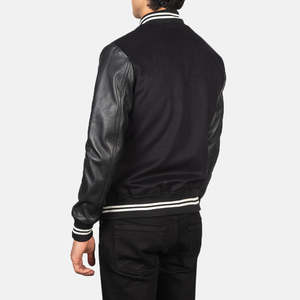 High Quality Custom Logo 100% Cotton Eco-Friendly Varsity <b>Jacket</b> for Men Letterman <b>Baseball</b> College <b>Bomber</b> Zipper Closure - Product Image 3
