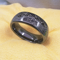 Anillo de Cerámica Colorido AOZORA con Acabado Brillante, Anillo de Boda Unisex, Resistente al Agua IP68, Chip NFC T5577 NTAG216 de 13.56MHz para Control de Acceso