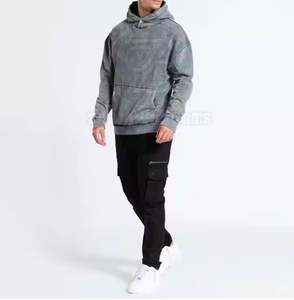 Qualité supérieure Fashionables Hommes Acid Wash Hoodies Plus Size Fashion Clothing Basics Acid Wash Hoodies - Product Image 4