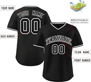 Camiseta de béisbol con cuello en V y diseño de logotipo personalizado, impresión por sublimación personalizada de fábrica, cuello en V, Béisbol de poliéster 100% - Product Image 6