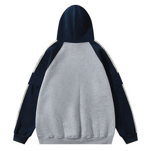 2025 coupe ample manches raglan à capuche pour hommes 400 GSM coton mélangé couleur correspondant surdimensionné décontracté respirant à capuche pour unisexe - Product Image 2