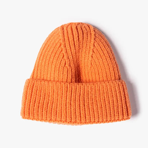 Gorro de punto cálido de invierno de EE. UU., ropa de calle de Color sólido a la moda con bordado de diseñador personalizado al por mayor - Product Image 1