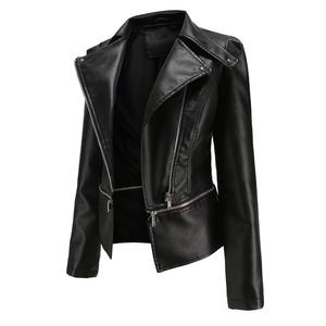 European Men's Genuine Leather Motorcycle Jacket Large Size Casual Short Slim Long Sleeve Waterproof Breathable Eco-Friendly - Product Image 2