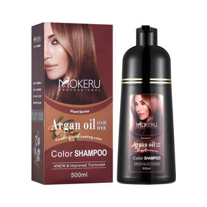 Para Mokeru Magic Organic Argan Oil Professional Hair Color Lock Dye Shampoo Cream 500ml Solo para hombres amoníaco Refrescante Nourishi - Product Image 2