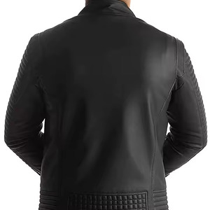 Chaqueta informal de cuero PU para hombre de otoño e invierno estilo callejero con cuello levantado y cierre de cremallera servicio OEM disponible - Product Image 2