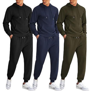 Custom Logo Hoodies <b>Oversized</b> Washed Casual Loose Hoodie and Pant Heavyweigh Men's Sweatshirt and <b>Joggers</b> Tracksuit Set - Product Image 1