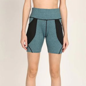 Taille haute femmes décontracté été Shorts respirant taille élastique Ladie Shorts avec poches pour plage, entraînement, Yoga - Product Image 3