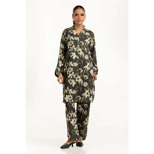 Ensemble coordonné imprimé Karandi bohème IPST-55098, haut à manches trois quarts avec bas imprimé unique - Product Image 5