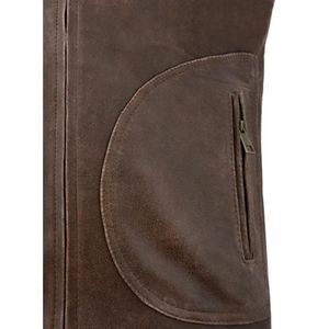 Chaqueta de Motocicleta de Lona Unisex Elegante, Cortavientos, Impermeable, con Borlas, Cierre de Cremallera Frontal, Tacto Suave, Cuero Vacuno, Ropa de Invierno - Product Image 5