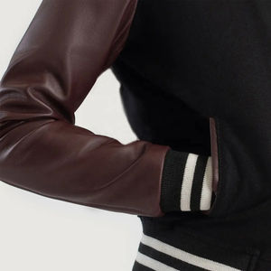 Último diseño Streetwear cómodo ajuste mujeres Varsity chaqueta nueva llegada transpirable Mujer Varsity chaqueta - Product Image 5
