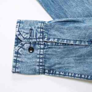 Camisa de Mezclilla para Hombre, Nueva Llegada, Casual, 100% Algodón, Antiarrugas, Transpirable, Manga Larga, Cómoda para el Verano - Product Image 6