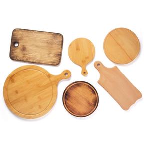 Planches à découper en bois combo Pack pour Restaurant cuisine décoration design élégants planche à découper ronde pour salade - Product Image 1