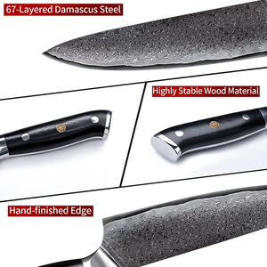 Venta al por mayor personalizado calidad superior OEM ODM servicio profesional Chef de cocina cuchillo de cocina japonés cuchillo de acero de Damasco - Product Image 5