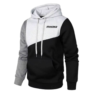 Sweats à capuche pour hommes Plaid Jacquard manches longues cordon de serrage Hipster sweats à capuche décontractés - Product Image 2