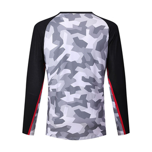 Maillot de course VTT à manches longues blanc noir dessin animé descente Motocross coupe-vent respirant % Polyester vêtements de course automobile - Product Image 2