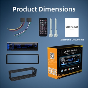 Autoradio simple DIN Lecteur MP3 BT 5.1 RDS FM AM 4x50W 2V <span class=keywords><strong>RCA</strong></span> 32Bandes EQ Voix APP SWC 7RGB USB AUX Télécommande Multi-contrôle - Product Image 6
