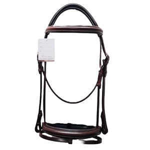 Brida de cuero marrón de caballo de calidad superior de Venta caliente con banda de cejas media redonda duradera para montar a caballo - Product Image 1