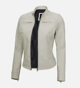 Veste en cuir moderne pour femmes, design tendance, plusieurs tailles, vente en gros en usine, service OEM disponible - Product Image 3