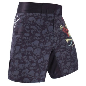 Short MMA extensible personnalisé pour hommes, Spandex en polyester imprimé par sublimation pour la boxe, le kickboxing, les grappling et les arts martiaux - Product Image 3