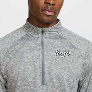 เสื้อมีฮู้ดแบบรูดซิปครึ่งสำหรับผู้ชายเสื้อมีฮู้ดแบบสวมศีรษะมีซิปรูด1/4พอดีตัวสำหรับเล่นกีฬาวิ่งที่มีน้ำหนักเบาโลโก้ออกแบบได้ตามต้องการ - Product Image 2