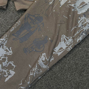 Sudadera Unisex con Logotipo Personalizado, Estampado por Transferencia de Calor, Estilo Urbano, de Forro Polar, Secado Rápido, Transpirable, Vintage, Lavado Ácido, Corte Acampanado, para Invierno - Product Image 5