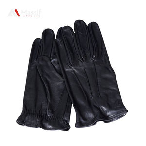 ถุงมือขับรถหนังแท้สั้นสำหรับผู้หญิงอบอุ่นในฤดูหนาวพร้อมซิปพู่และเทคโนโลยีหนังแพะนำเข้า - Product Image 4