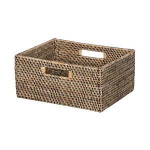 Cesta rectangular de ratán natural, cesta de almacenamiento hecha a mano, venta al por mayor, ecológica, hecha en Vietnam - Product Image 1