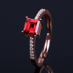 Anillo de Compromiso de Plata de Ley 925 Hecho a Mano con Granate, Piedra de Nacimiento de Enero, Joyería Fina, Anillo de Promesa, Alianza de Boda - Product Image 4