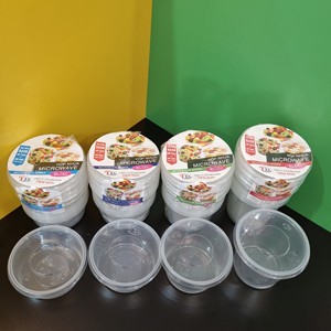 Producto sostenible 2025 Fábrica 16oz 24oz Forma redonda Contenedor de alimentos de plástico con tapa Contenedores de alimentos Plástico PP transparente - Product Image 3