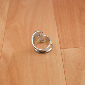 Natural Blue Fire Rainbow Moonstone And Aquamarine Gemstone Pure 925 <b>Sterling</b> <b>Silver</b> And Brass <b>Ring</b> <b>Adjustable</b> <b>Ring</b> - Product Image 4