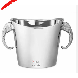 Dernier modèle de forme ronde finition dorée seau à glace refroidisseur de vin pour bar restaurant - Product Image 3