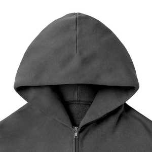 Sudadera Unisex de Alta Calidad, Transpirable, de Felpa Francesa de 400 g/m², con Bordado, Cierre de Cremallera, Lavado a la Piedra, Hombros Caídos, Talla Grande, Estilo Vintage - Product Image 2