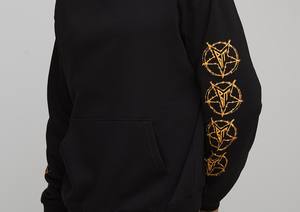 Top Offre Spéciale meilleure qualité 100% coton pull hommes sweats à capuche Streetwear poids lourd couleur noire à capuche - Product Image 6