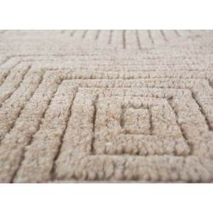 Alfombra de Lana Anudada a Mano Akwl-1217, Beige Marrón Geométrica para Sala de Estar, Alfombra de Yute Rectangular para Pasillo, Diseño Puzzle-Manifest - Product Image 3