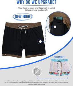 Shorts décontractés pour hommes en gros, nouveau style, shorts de jogging décontractés à cordon de serrage, shorts de sport vierges pour la course à pied - Product Image 2