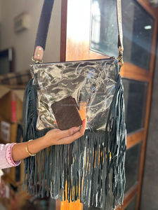 New Real Western Stylish Handcrafted <b>Tooled</b> <b>Leather</b> Fringe Clear Stadium Bags Stylish ATM Card Holder with Cute Ace <b>Tooling</b> <b>Work</b> - Product Image 5