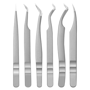 Pinzas y Aplicador de Acero Inoxidable de Alta Calidad, Precisión, Antiestáticos y Duraderos para Pestañas, Pinzas de Acero Inoxidable con Dientes - Product Image 1
