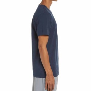 T-shirt long en coton pour hommes personnalisés avec conception de sérigraphie en fibre de bambou - Product Image 6