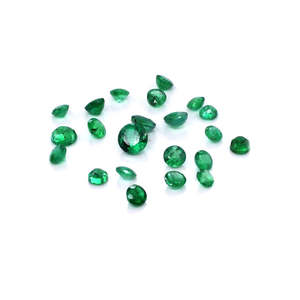 Émeraudes zambiennes naturelles, rondes calibrées de 4 mm, pierres précieuses facettées naturelles, prêtes à l'emploi pour la création de bijoux. - Product Image 1