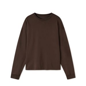 OEM fabricante personalizado Unisex bambú algodón camiseta manga larga sin etiqueta Tery cuello redondo secado rápido diamantes hombres invierno - Product Image 1