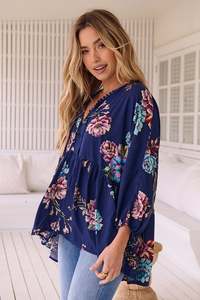 Vestido de algodón de verano para mujer, bata con estampado Floral, talla grande, manga corta, gran tamaño, informal, con estampado Digital, cuello hueco, Logo en la espalda - Product Image 2