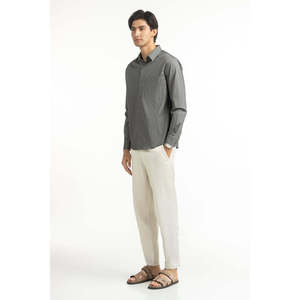 Camisas Casuales para Hombre, 100% Algodón, Doble Botonadura, Antiarrugas, Tela Popelina Satinada, Corte Regular, Modelo ODM MN-CS-SS25-239 - Product Image 4