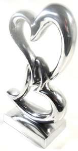Unique Silver Heart Sculpture Tableware Showpiece Giftware Home Accent High Elegant Heart Object Collectable <b>Souvenir</b> <b>Gift</b> Item - Product Image 4