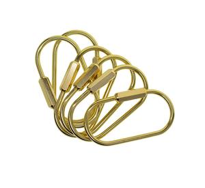 Llavero Ovalado Premium de Metal Dorado con Clip de Resorte para Llaves, Bolsos y Accesorios de Manualidades - Product Image 3