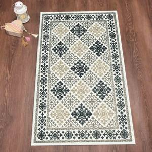 Tapis de prière islamique beige : Décoration de maison musulmane antidérapante, tapis fin non tissé - Product Image 1